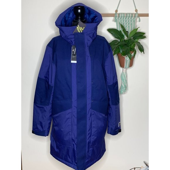 Size Medium Mens Nike Soortswear Hypershield Parka Synthetic Fill Navy Blue CZ28 - Picture 1 of 8